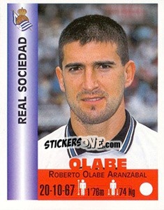 Sticker Roberto Olabe Aranzábal - Euro Super Clubs 1999 - Panini