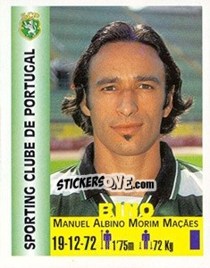 Cromo Manuel Albino Morim Maçães - Euro Super Clubs 1999 - Panini