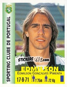 Figurina Edmilson Gonçalves Pimenta - Euro Super Clubs 1999 n. 332 - Panini