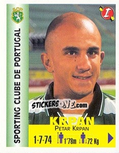 Sticker Petar Krpan - Euro Super Clubs 1999 - Panini