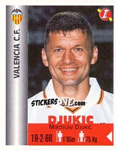 Sticker Miroslav Djukic - Euro Super Clubs 1999 - Panini