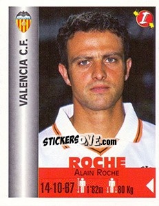 Sticker Alain Roche - Euro Super Clubs 1999 - Panini