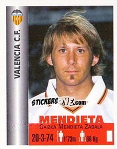 Cromo Gaizka Mendieta Zabala - Euro Super Clubs 1999 - Panini