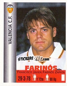 Sticker Francisco Javier Farinós Zapata - Euro Super Clubs 1999 n. 347 - Panini