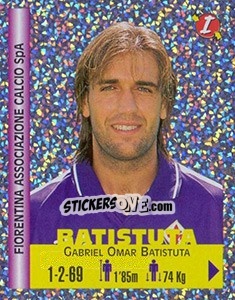 Sticker Gabriel Omar Batistuta - Euro Super Clubs 1999 - Panini