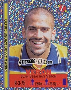 Cromo Juan Sebastián Verón - Euro Super Clubs 1999 - Panini