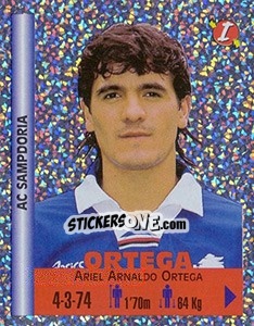 Sticker Ariel Arnaldo Ortega - Euro Super Clubs 1999 - Panini