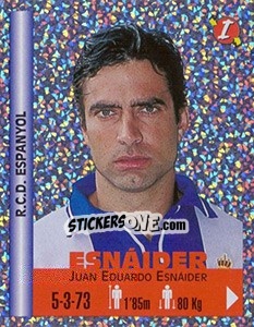 Cromo Juan Eduardo Esnáider - Euro Super Clubs 1999 - Panini
