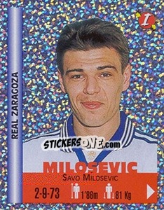 Sticker Savo Milosevic - Euro Super Clubs 1999 - Panini