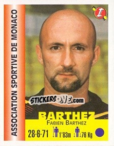 Cromo Fabien Barthez - Euro Super Clubs 1999 - Panini