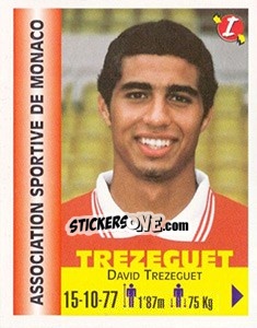Sticker David Trezeguet - Euro Super Clubs 1999 - Panini