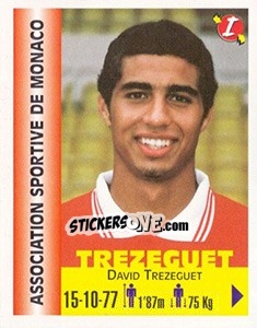 Sticker David Trezeguet - Euro Super Clubs 1999 n. 373 - Panini