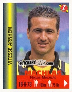 Cromo Niklos Machlas - Euro Super Clubs 1999 - Panini