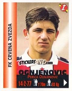 Sticker Perica Ognjenovic - Euro Super Clubs 1999 n. 378 - Panini