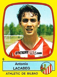 Sticker Antonio Lacabeg - Liga Spagnola 1988-1989 n. 6 - Panini