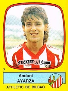 Sticker Andoni Ayarza - Liga Spagnola 1988-1989 n. 7 - Panini