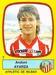 Figurina Andoni Ayarza - Liga Spagnola 1988-1989 - Panini