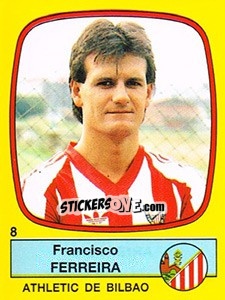 Sticker Francisco Ferreira - Liga Spagnola 1988-1989 n. 8 - Panini