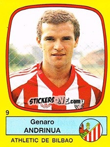 Cromo Genaro Andrinua - Liga Spagnola 1988-1989 - Panini