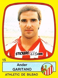 Sticker Ander Garitano - Liga Spagnola 1988-1989 n. 15 - Panini