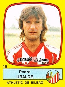Sticker Pedro Uralde - Liga Spagnola 1988-1989 n. 16 - Panini