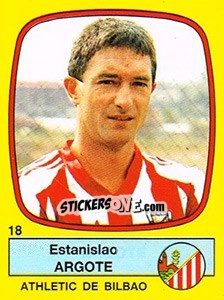 Cromo Estanislao Argote - Liga Spagnola 1988-1989 - Panini