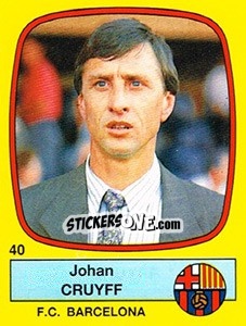 Cromo Johan Cruyff - Liga Spagnola 1988-1989 - Panini