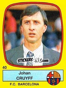 Sticker Johan Cruyff - Liga Spagnola 1988-1989 n. 40 - Panini