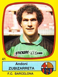 Sticker Andoni Zubizarreta - Liga Spagnola 1988-1989 n. 41 - Panini