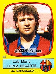Cromo Luis María Lopez Recarte - Liga Spagnola 1988-1989 - Panini