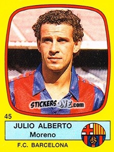 Cromo Julio Alberto Moreno - Liga Spagnola 1988-1989 - Panini