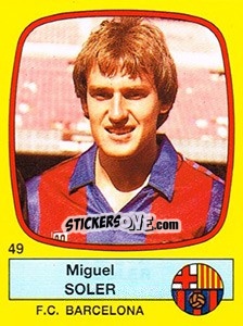 Sticker Miguel Soler - Liga Spagnola 1988-1989 n. 49 - Panini