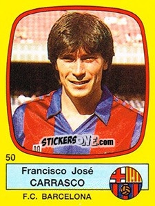 Sticker Francisco José Carrasco - Liga Spagnola 1988-1989 n. 50 - Panini