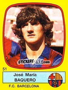 Cromo José María Baquero - Liga Spagnola 1988-1989 n. 51 - Panini