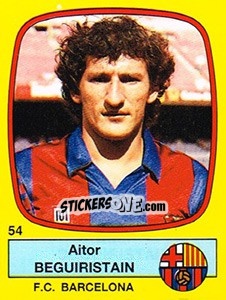 Cromo Aitor Beguiristain - Liga Spagnola 1988-1989 - Panini