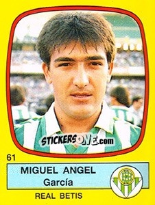 Cromo Miguel Angel García - Liga Spagnola 1988-1989 - Panini