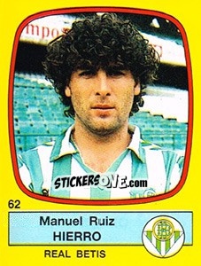 Cromo Manuel Ruiz Hierro - Liga Spagnola 1988-1989 - Panini