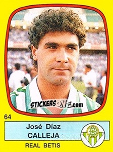 Sticker José Díaz Calleja - Liga Spagnola 1988-1989 n. 64 - Panini
