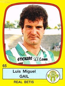 Sticker Luis Miguel Gail - Liga Spagnola 1988-1989 n. 65 - Panini
