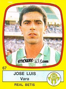 Sticker Jose Luis Vara - Liga Spagnola 1988-1989 n. 67 - Panini