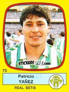 Figurina Patricio Yañez - Liga Spagnola 1988-1989 - Panini