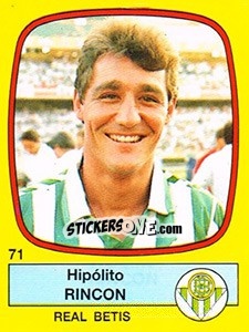 Figurina Hipólito Rincon - Liga Spagnola 1988-1989 - Panini