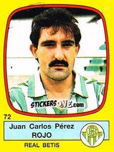Sticker Juan Carlos Pérez Rojo - Liga Spagnola 1988-1989 n. 72 - Panini