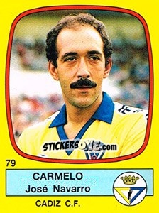 Cromo Carmelo José Navarro - Liga Spagnola 1988-1989 - Panini