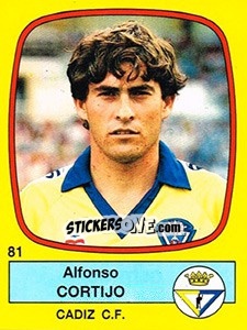 Sticker Alfonso Cortijo - Liga Spagnola 1988-1989 n. 81 - Panini