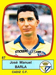 Sticker José Manuel Barla - Liga Spagnola 1988-1989 n. 87 - Panini