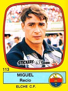 Sticker Miguel Recio - Liga Spagnola 1988-1989 n. 113 - Panini