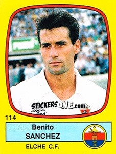 Sticker Benito Sanchez - Liga Spagnola 1988-1989 n. 114 - Panini