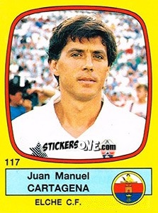 Cromo Juan Manuel Cartagena - Liga Spagnola 1988-1989 - Panini