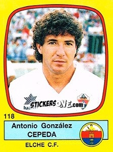 Sticker Antonio González Cepeda - Liga Spagnola 1988-1989 n. 118 - Panini